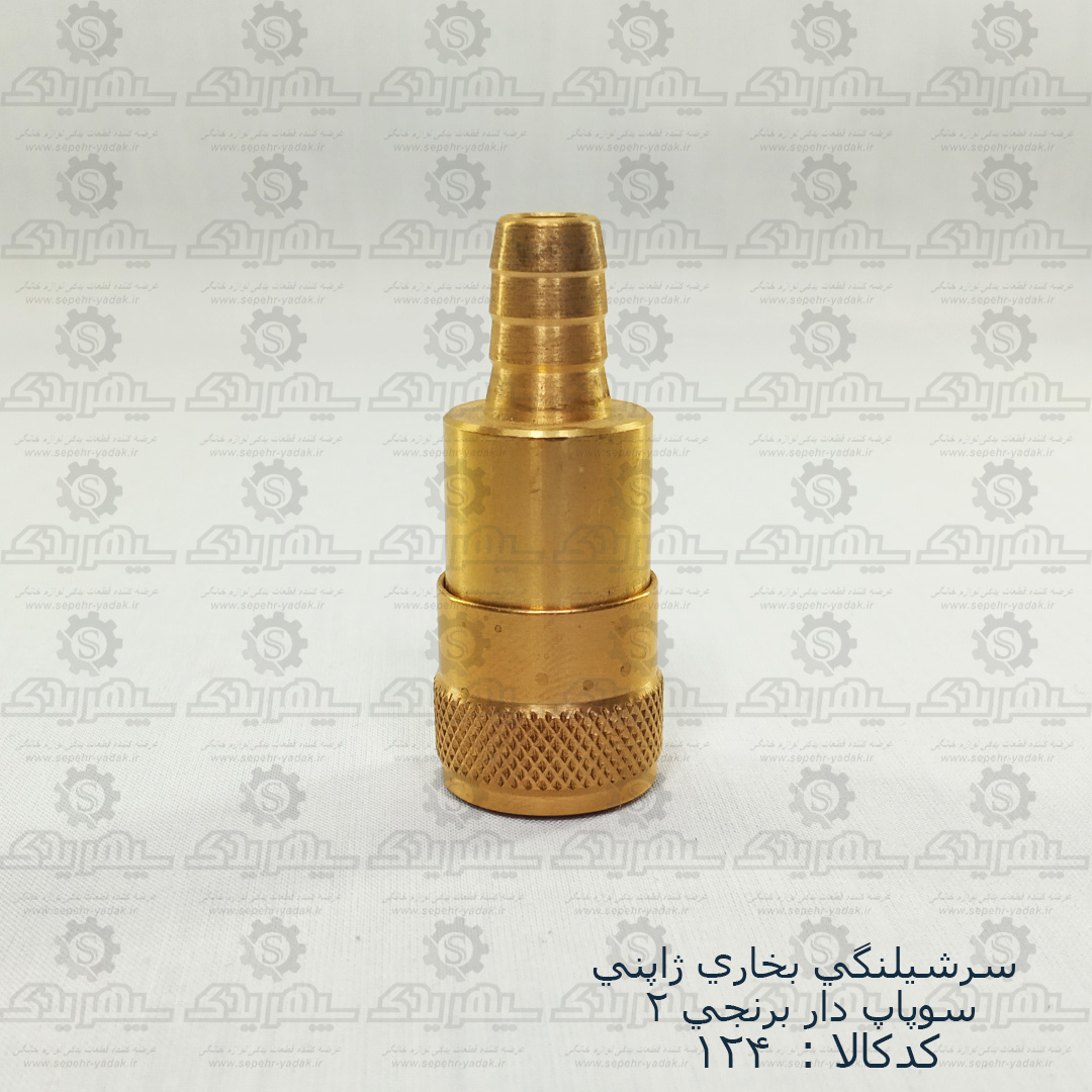 100124-1-1 سرشيلنگي بخاري ژاپني سوپاپ دار برنجي 2